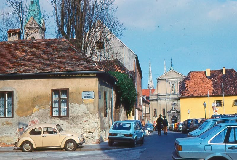 Gornji grad. Markovićev trg oko 1985. godine